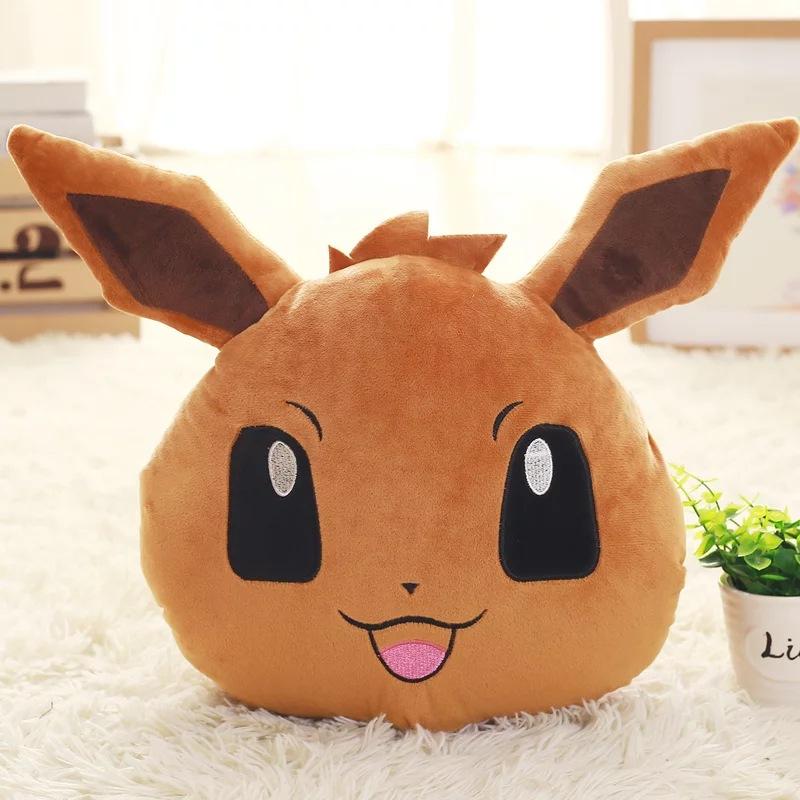 33x28 Anime Cartone Animato Pokemon Pikachu Cuscino Testa Grande Peluche Jigglypuff Keda Paperella Bambola Calda per le Mani Giocattolo di Peluche Regalo per Bambine