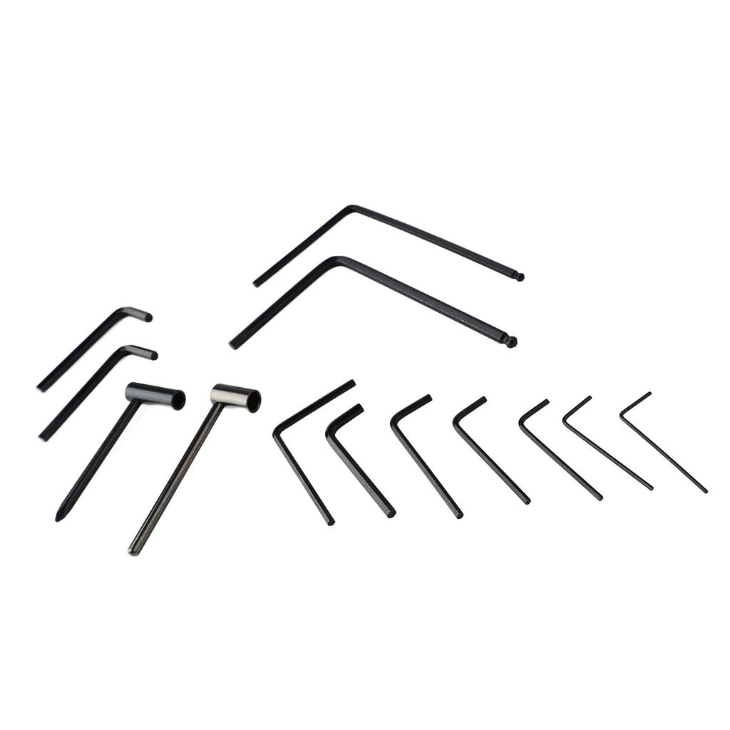 13 Pieces Guitar Wrenches Metal Hex Spanner Set for Electric Guitar Adjustment and Maintenance