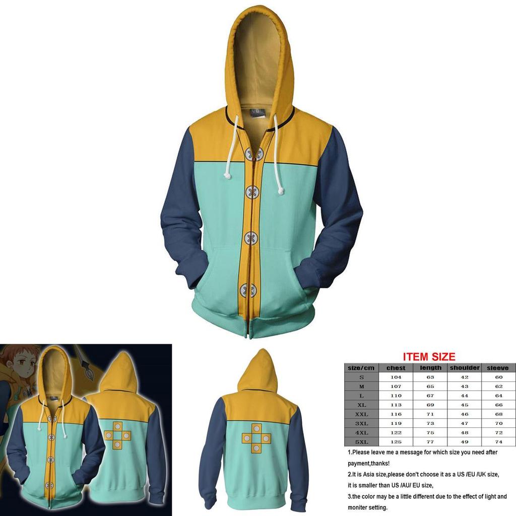 Luxurious Seven Deadly Sins Grizzly's Sin King/harlequin Hoodie For Cosplay Enthusiasts