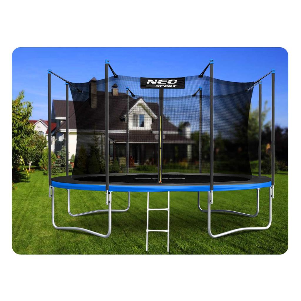 Gartentrampolin 15 Fuß/465 cm mit Innennetz und Leiter Neo-Sport