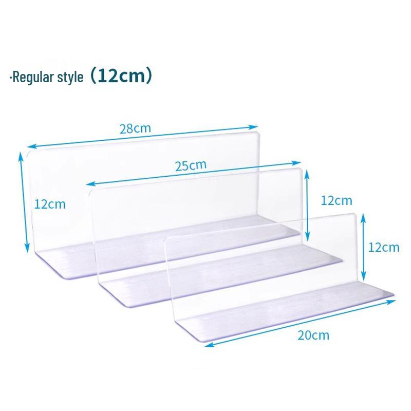 Transparent PVC Magnetic L-Shaped Shelf Dividers for Supermarkets & Convenience Stores