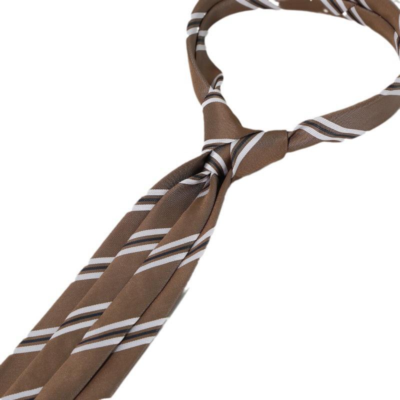 Men s Coffee Diagonal Stripe Silk 8CM Tie 150*8cm