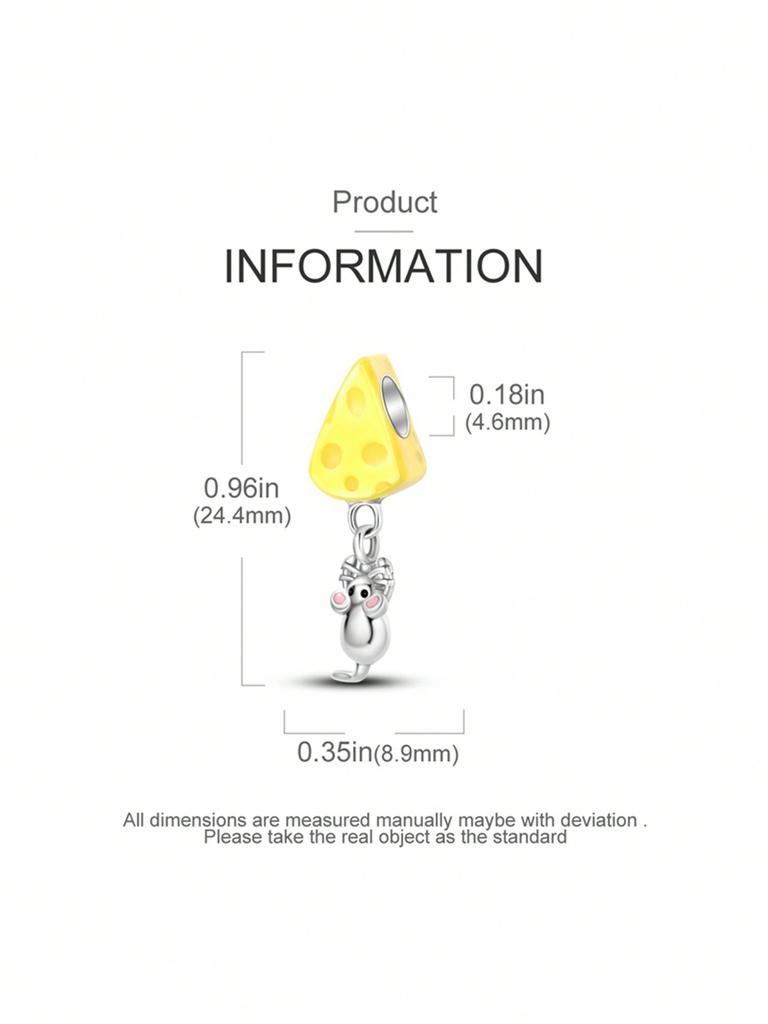 Charms Plata Cheese Mouse Beads Charm Copper Plated Fit Charms Copperoriginal Bracelet For Jewelry Making Diy Charm