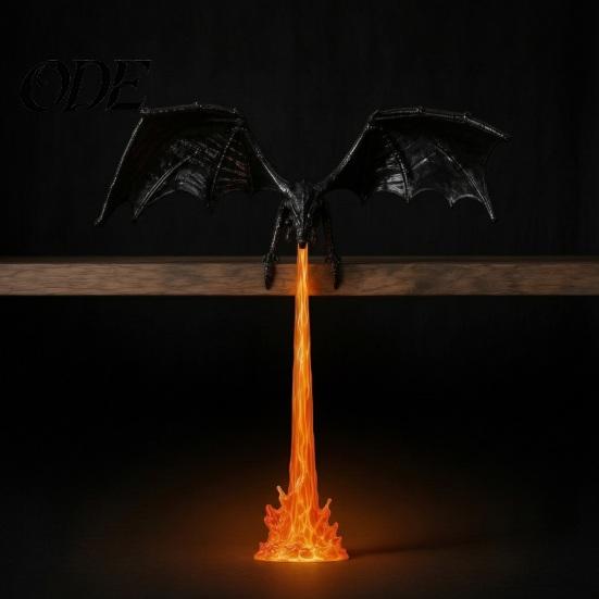 Creative Home Interior Decor Fire-breathing Dragon Figurine, Durable PLA Flying Book Stopper, Halloween Decoration 3D Print Fantasy Ornament