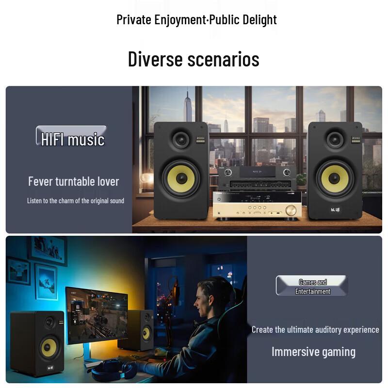 SANSUI HiFi 2.0 Bookshelf Speaker System with Karaoke (CN version)