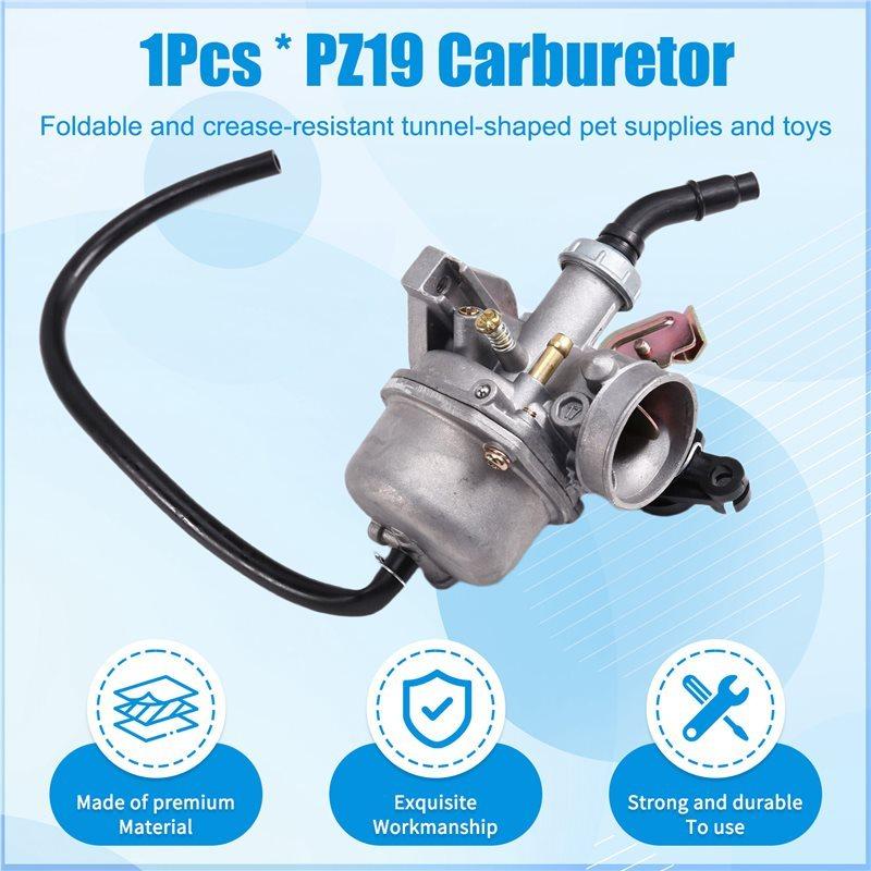 Carburetor PZ19 19Mm Choke For ATV Quad Dirt Pit Bike 4 Wheeler 50Cc 70Cc 90Cc 110Cc 125Cc Engine Carb Replacement