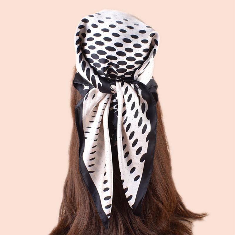 High Quality Silk Square Scarf Women Satin Bandana Print Scarves Head Band Fashion Lady Hair Shawl Wrap Female Neckerchief Hijab