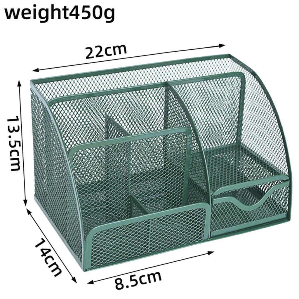 Multifunction Mesh Pen Holder 4/6 Slot with Drawer Pencil Desk Organizer School Home Mesh Pen Pencil Holders Desk Organizers