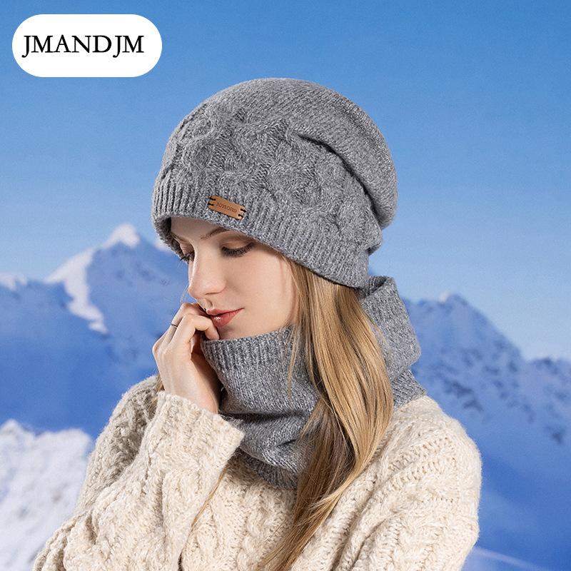 Зимняя шапка женская для верховой езды теплая защитная шапка из шерсти флисовый шарф — фото 10