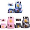 Mortal Kombat Book Bag Threepiece Set With Waterproof Oxford Fabric For Casual Travel