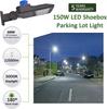 150W LED Street Light, 22,500LM 5000K Daylight White, Replaces 1500W Halide, AC100-277V, Dusk-to-Dawn Photocell, Shoebox Pole Li