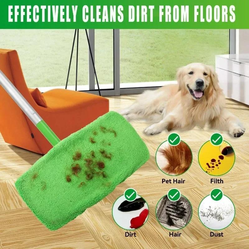 Removable Mop Cloth Cover Washable Multifunctional Flat Mop Cloth Cover Reusable 4 Pieces/pack