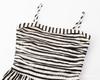 French Tall Splicing Striped Suspender Skirt, High-end Pleated Waist and Thin Off-the-shoulder A-word Dress, Long Dress.