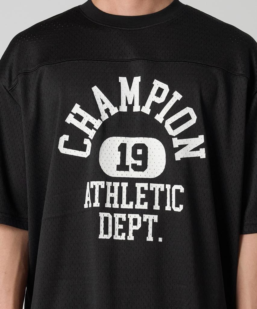 CHAMPION College Mesh Football Jersey T-Shirt Black