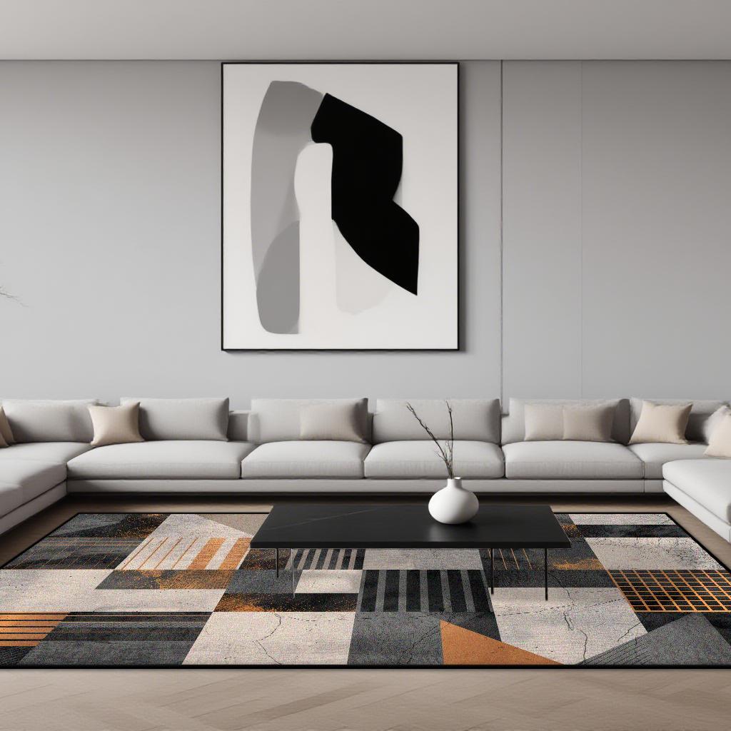Modern Geometric Carpets for Living Room Bedroom Light Luxury Decoration Carpet Cloakroom Balcony Floor Mats Home Sofa Area Rugs