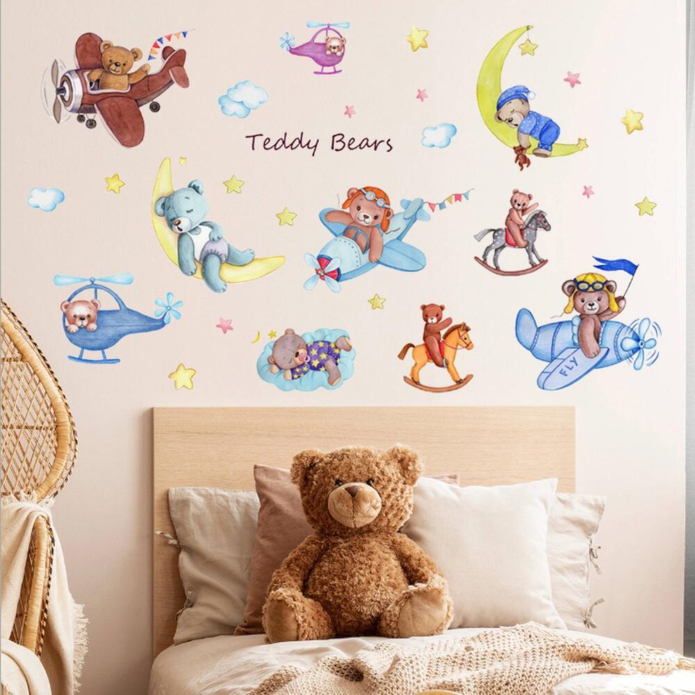 ROFARSO Lifelike Cute Hand-Painted Bear Wall Decals Stickers Removable Peel & Stick Animal Wall Art Decorations Home Decor for Nursery Baby Bedroom Living Room Playing Room ROFARSO Lifelike Cute Hand-Painted Bear Wall Decals Stickers Removable Peel & Stick Animal Wall Art Decorations Home Decor for Nursery Baby Bedroom Living Room Playing Room