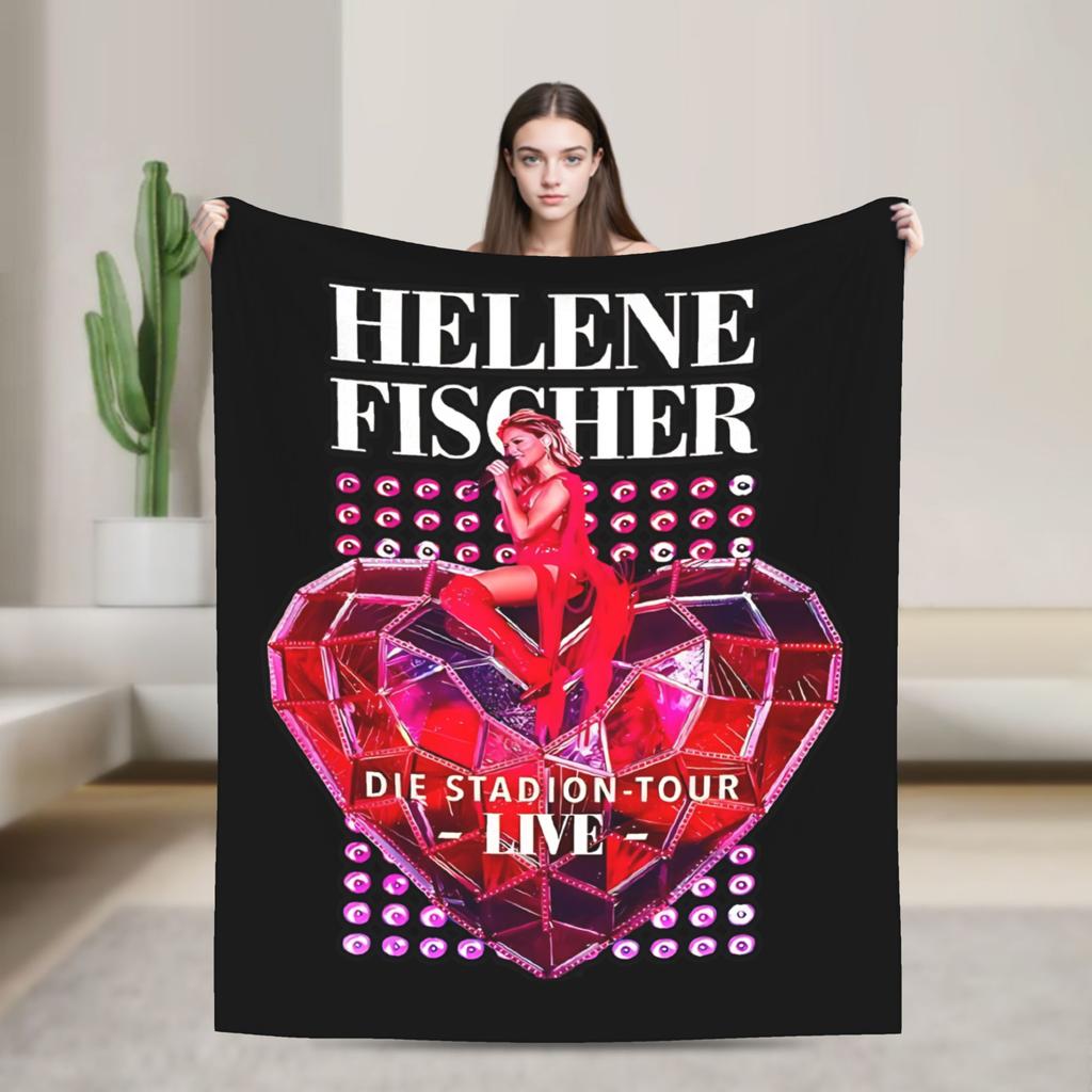 Helene Fischer Deutsche Sängerin Plüschdecke Kinder Flanell Überwurfdecke Für Wohnzimmer Super Weich Design Qualität Tagesdecke