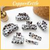 Presilha de Cabelo Estampada de Leopardo Vintage Chic para Mulheres Acessório de Cabelo de Acetato Feito à Mão