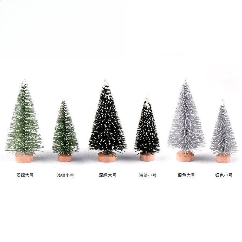 Sisal Snow Landscape Architecture Tree with Small Miniature Christmas Trees for Tabletop Decor Crafts