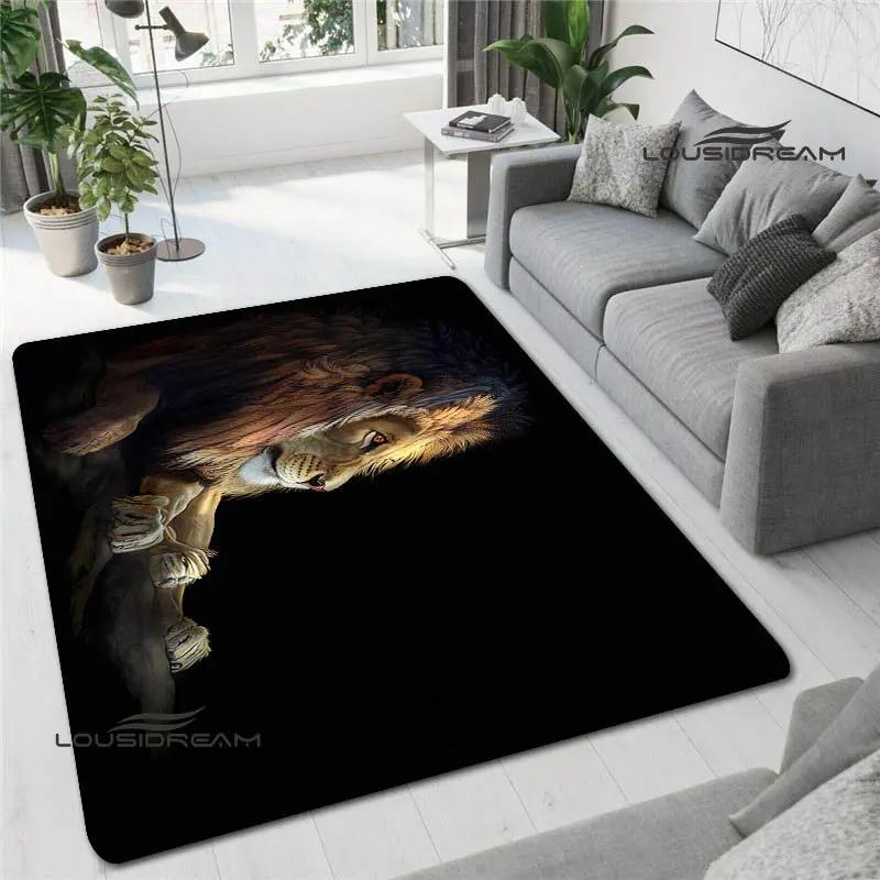 3D Lion Printed Carpet non-slip Carpet kitchen mats for floor decoracion anime rug Fashion yoga mat bedroom decor birthday gift