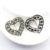 Versatile 2 Pieces/batch 35 * 40MM Sparkling Peach Heart Rhinestone Buckle Crystal Decoration Wedding Scarf and Shoe Belt Buckle