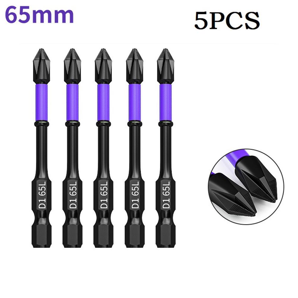 5pcs Batch Head Alloy Steel Black Hand Tool Magnetic