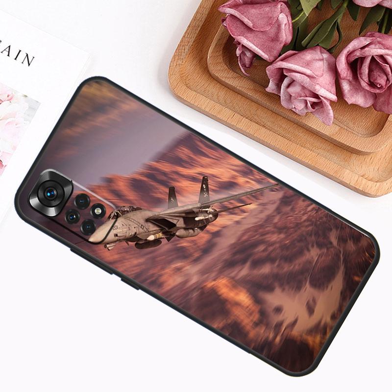 F14 Fighter Tomcat Case For Xiaomi Redmi Note 9 10 11 12 13 14 Pro 9S 10S 11S 12S Redmi 14C 13C 10C 12C Cover