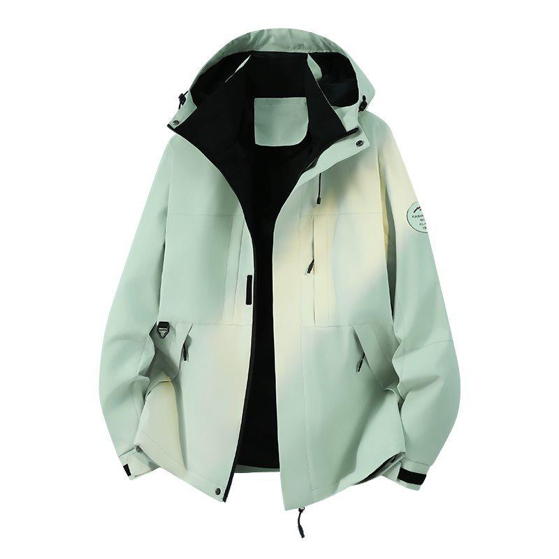 2026 Men's Spring/Autumn Camel Jacket: Windproof, Waterproof, Trendy, Single-Layer Outdoor Couple's Mountaineering Coat