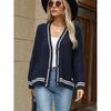 Autumn Winter Loose Knitted Cardigans Coat Women Star Embroidery Sweaters Streetwear Vintage Casual Single Breasted Long Sleeve Top