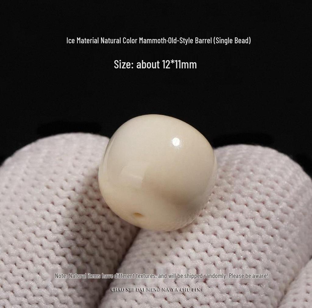 Eis-Mammutelfenbein-Fassperlen Armband: Stern, Mond, Bodhi-Samen, Buddha-Streublumen für DIY.