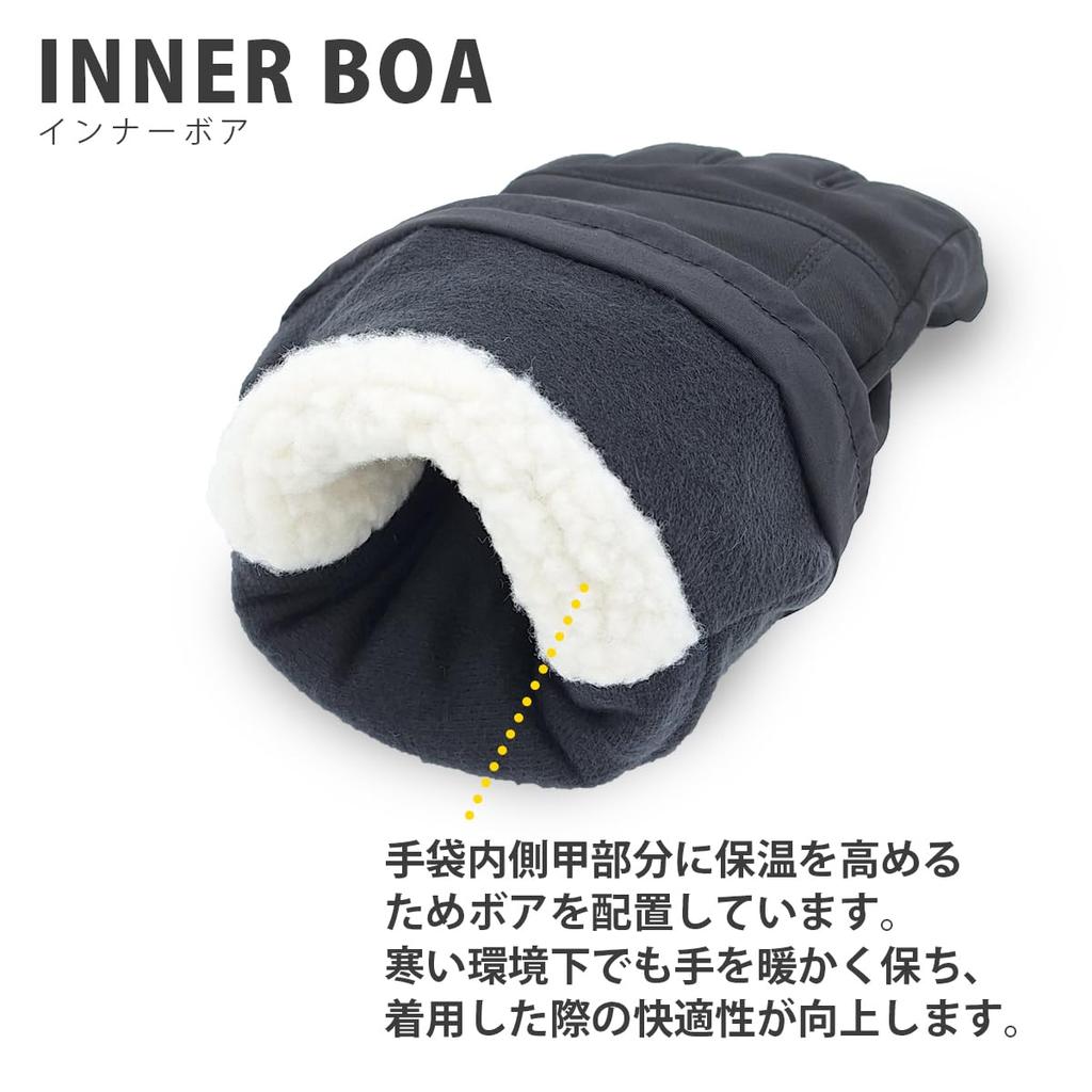 Waterproof Hard Shield Gloves with Inner Boa and Pockets for Outdoor and Motorcycles Skiing, Snowboarding, Sports, Mountaineering, Trekking, Cycling,