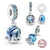 Charms camaleonte adatti a braccialetti originali alla moda in argento 925 con zircone, perlina a forma di polpo e tartaruga, ciondolo a forma di farfalla e lucciola, fai da te per realizzare gioielli