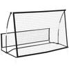 Portable Football Rebound Net 2-in-1, Double-Sided, with Carry Bag and Ground Stakes, 200x94x122/52cm, Black