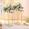New Shiny Metal Iron Rectangle Square Frame Backdrop Gold Wedding Arch Gold-Plated Geometric Flower Stand Home Decoration Gold