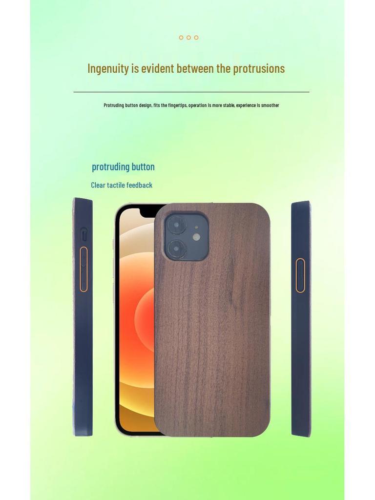 Retro-Stil Holz iPhone 12/12 Pro Max Grafikdesign Schutzhülle