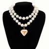 Luxury Vintage Big Pearl Collar Choker  New In Trend Jewelry Fashion Woman's Choker Necklace On the Neck Wedding Gift