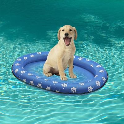 PVC Hund Simflyta Vikbar Husdjurshundflyta Researtiklar Husdjur Uppblåsbar Flotte Solbad