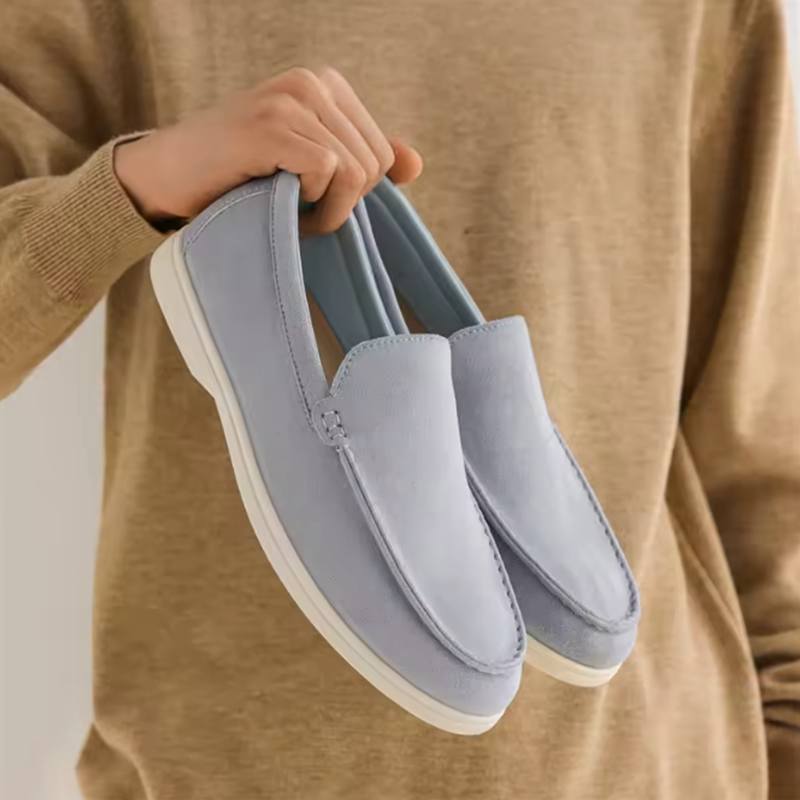 Men Flat Loafers 2025 Frosted Suede Flat Shoes Comfortable Non Slip Fashion Loafers Lightweight Trendy Outdoor Casual Shoes