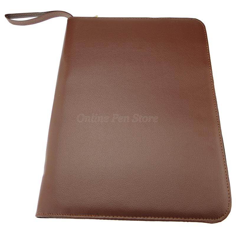 Professional Brown 48 Pens Leather Pen Holder & Pouch Fountain Pen Rollerball Pen Bag Pencil Case Stationery Writing Tool Gift