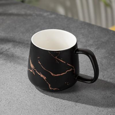 Creative Mug Big Belly Ceramic Cup, Nordic Ins Coffee Cup Personalized Marble Pattern Home Office Water Cup