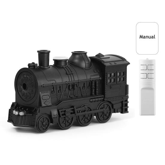 Large Capacity Mist Maker for Sleep Vintage Steam Train Aroma Diffuser, 300ml Ultrasonic Cool Humidifier with Dual Decorative Air Christmas
