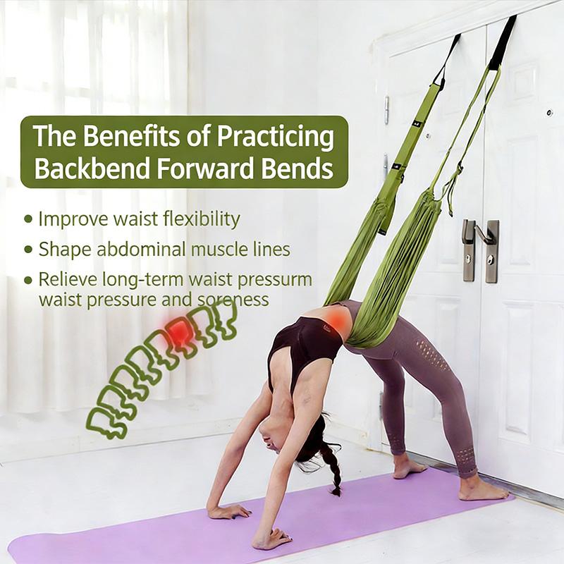 Aerial Yoga Strap Set for Backbend & Hip Opening, Doorway Stretch Band Pilates Flexibility Training Tools