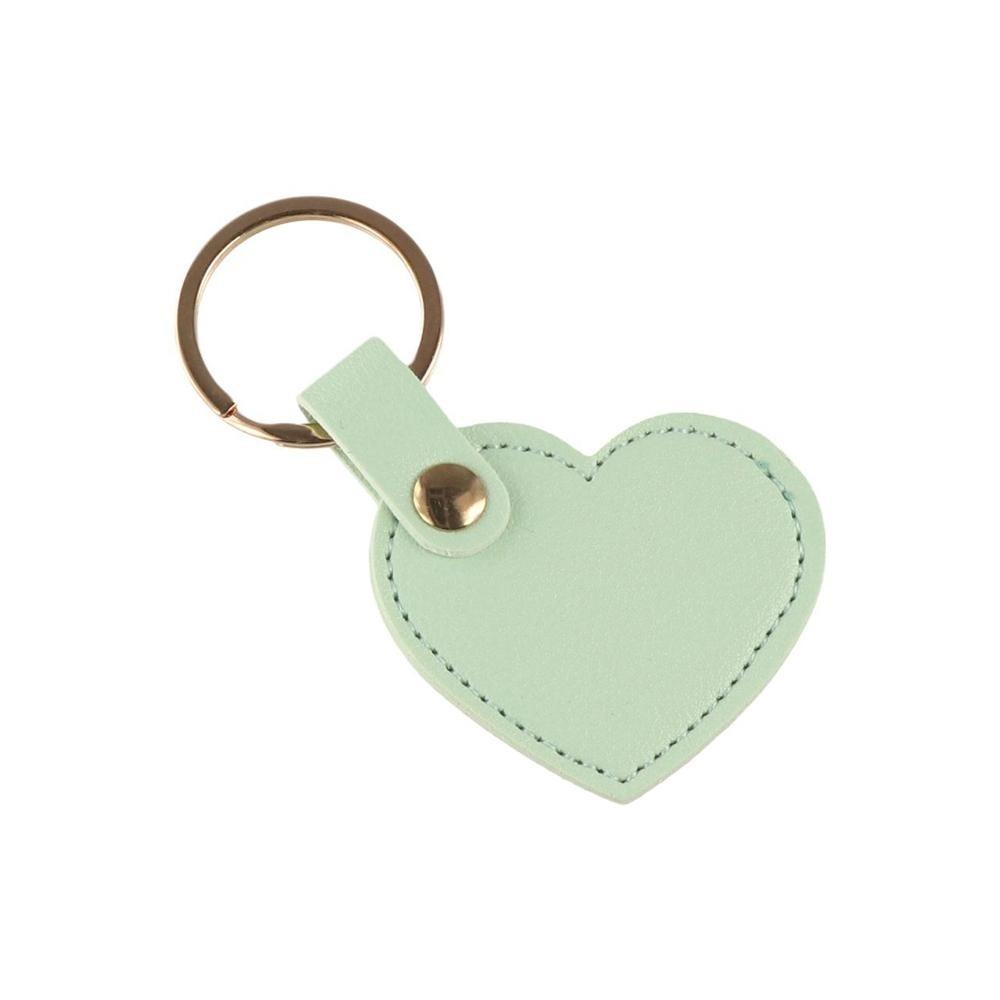 Car Key Holder Leather Heart Keyring Simple Colorful Pendant Classic Heart Shape Keychain  Unisex