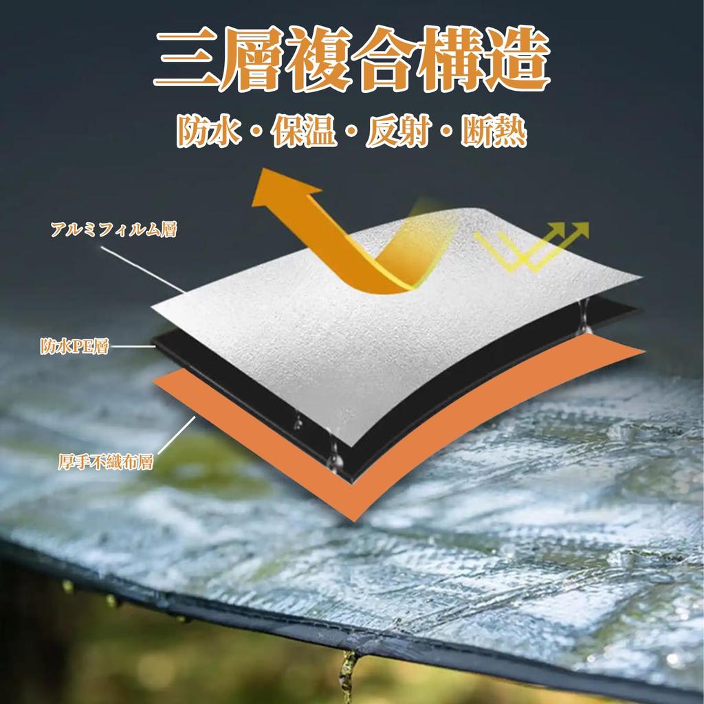 Doyime Aluminum Insulating Aluminum Mat Survival Picnic Cold Disaster Car Orange Blanket, Thick, [2-Pack], Sheet, Sheet, Protection, Waterproof,