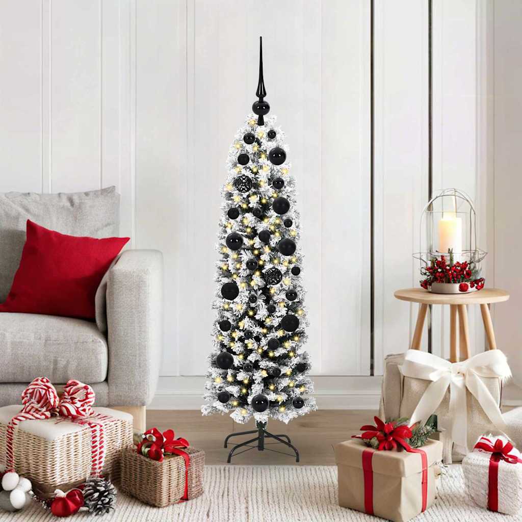 Artificial Christmas Tree with 150 LEDs and Stand Green 120 cm