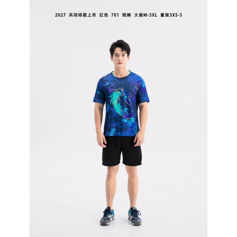 Customizable Unisex Badminton Table Tennis Volleyball Training Uniform Set Kids Adults Sportswear