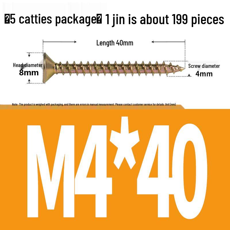Eco-friendly Self-tapping Phillips Flat Head Screws for Fiberboard and Wall Panels