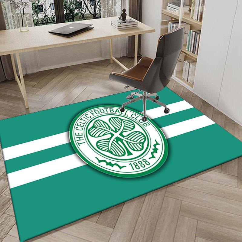 Cel-tic Football Club Crest Printed Area Rug for Office, Chair Rug, Decorative Carpet Floor Mat, Large Size Fan gifts Christmas gifts