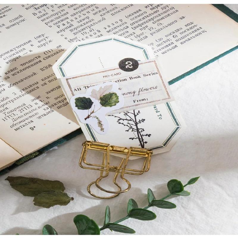 46 Pieces/box Plant Research Institute Boxed Stickers Scrapbook Album Diary Decorative Stickers Sealing Stickers Student Supplies