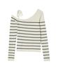 THE GREEN LAB Striped Shoulder Strap Detail Knit [Ivory]